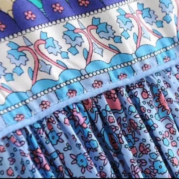 🎉Host Pick!🎉 Opal Maxi DRESS Blue Xanada NEW - Picture 3 of 5